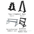 sports 2-tiers dumbbell kettlebell metal rack storage shelf